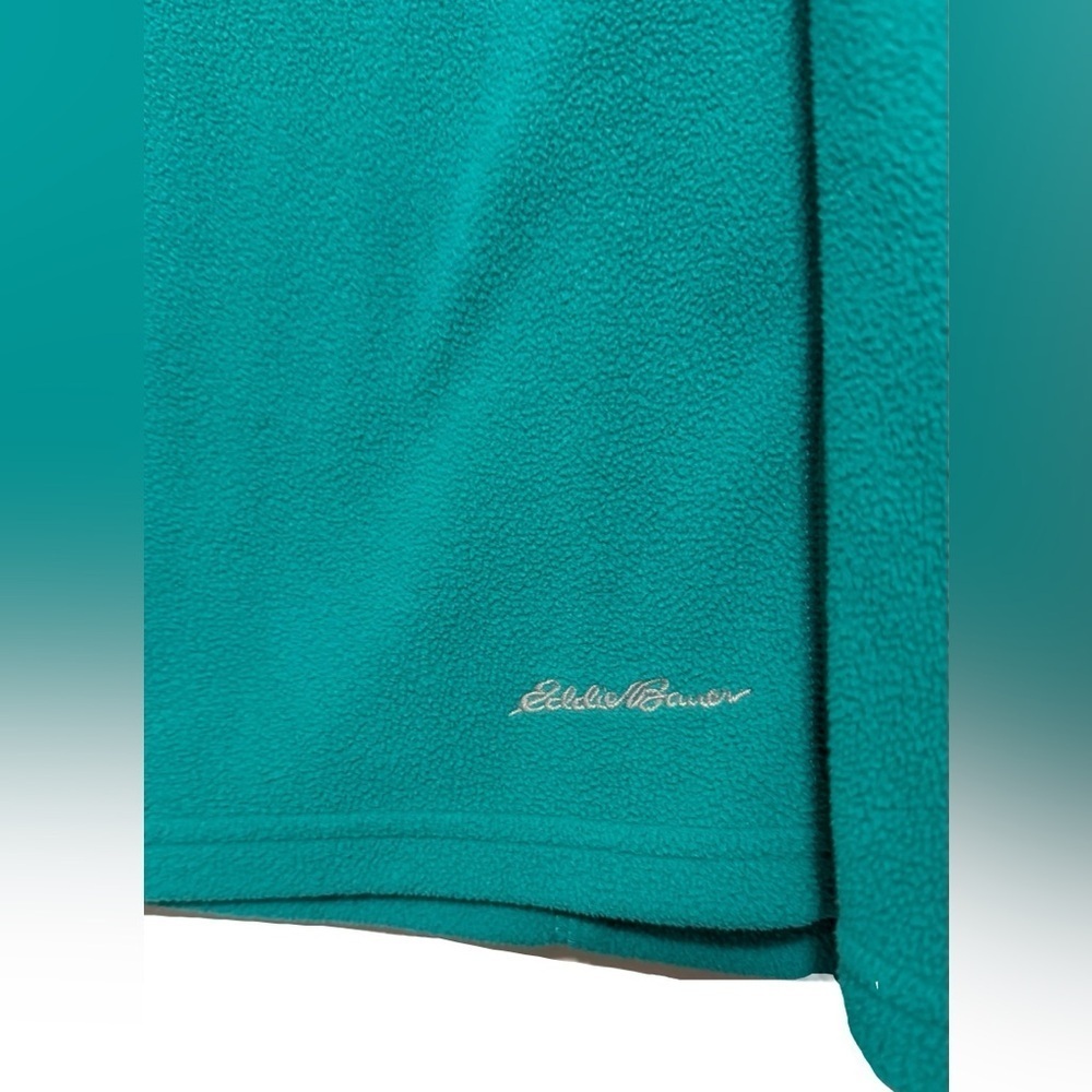 GUC Eddie Bauer Pullover Fleece, Size Large, Teal - Picture 4 of 4